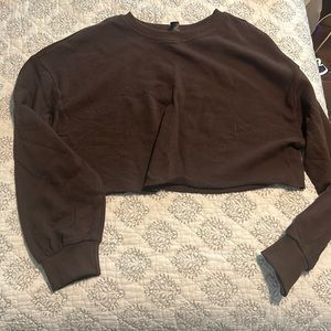 Shein cropped crew neck sweatshirt